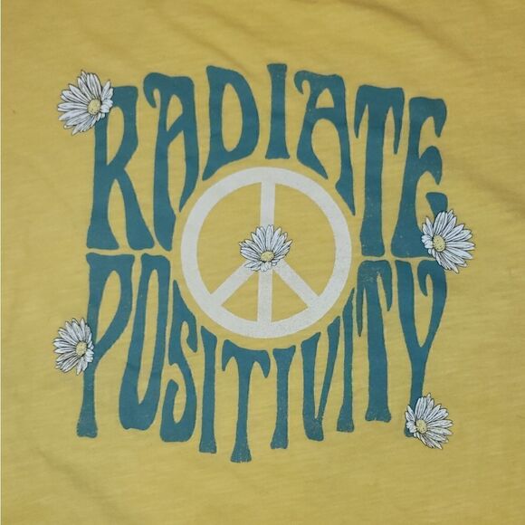 Wildfox Radiate Positivity T Shirt Peace Graphic Tee Top Short Sleeve Cotton XXL - Picture 6 of 14
